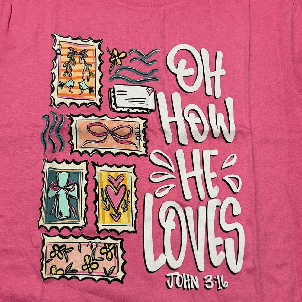 Oh How He Loves Tee Medium - Picture 6 of 7